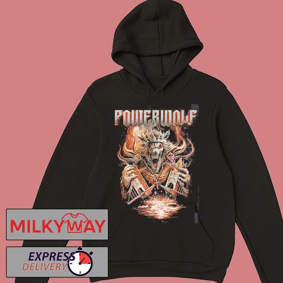 Powerwolf London UK 2026 Tour Merch Tee At OVO Arena Wembley On March 7 2026 The Wembley Metal Mass Wake Up The Wicked Tour T-Shirt