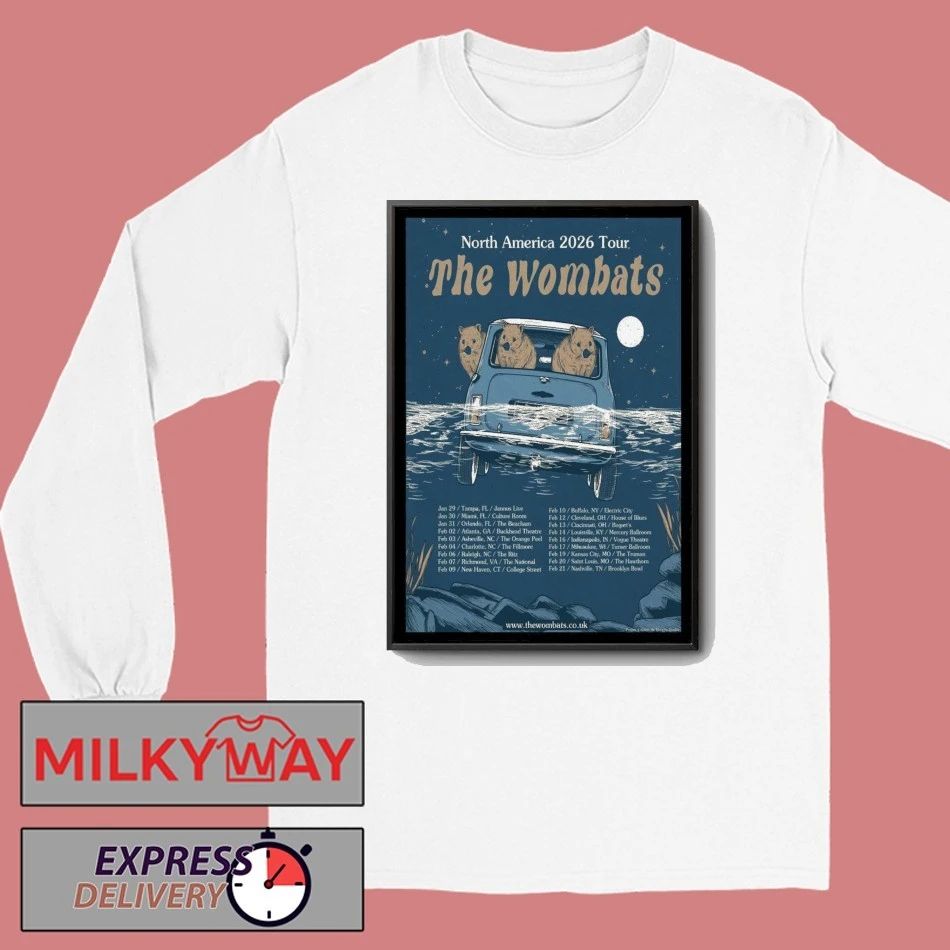 The Wombats North America 2026 Tour Poster shirt