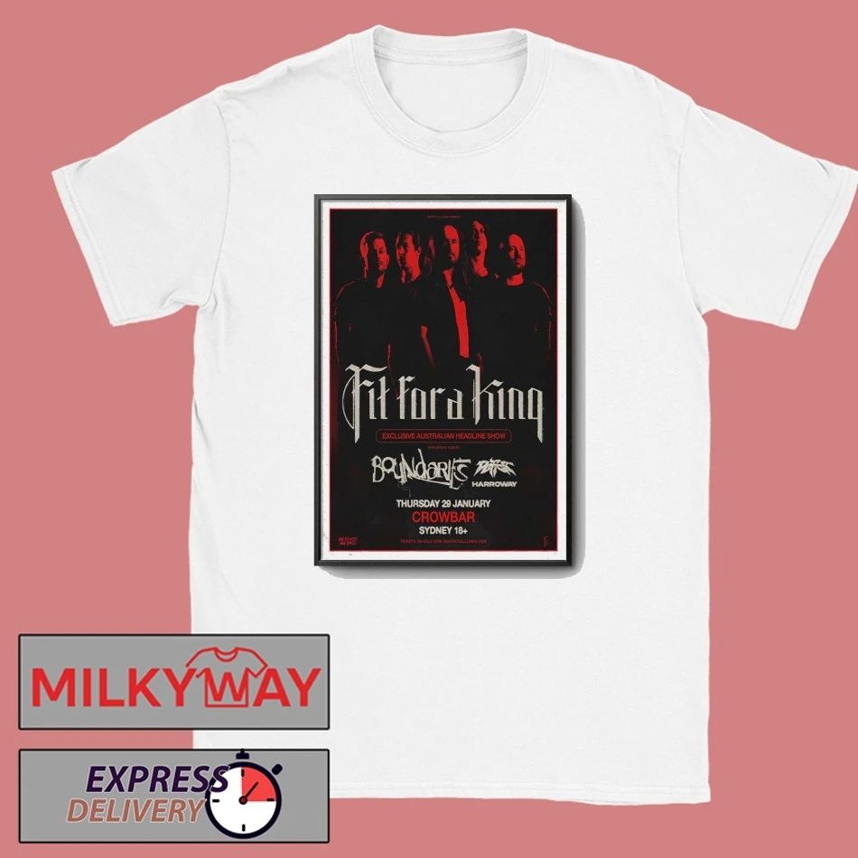 Fit For A King 29 Jan 2026 Exclusive Sydney Headline Show Poster shirt