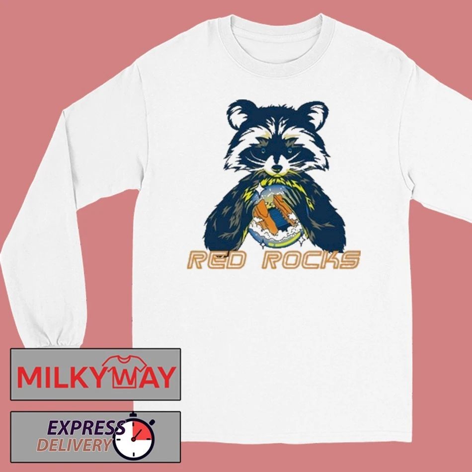Red Rocks Crystal Ball Raccoon Shirt
