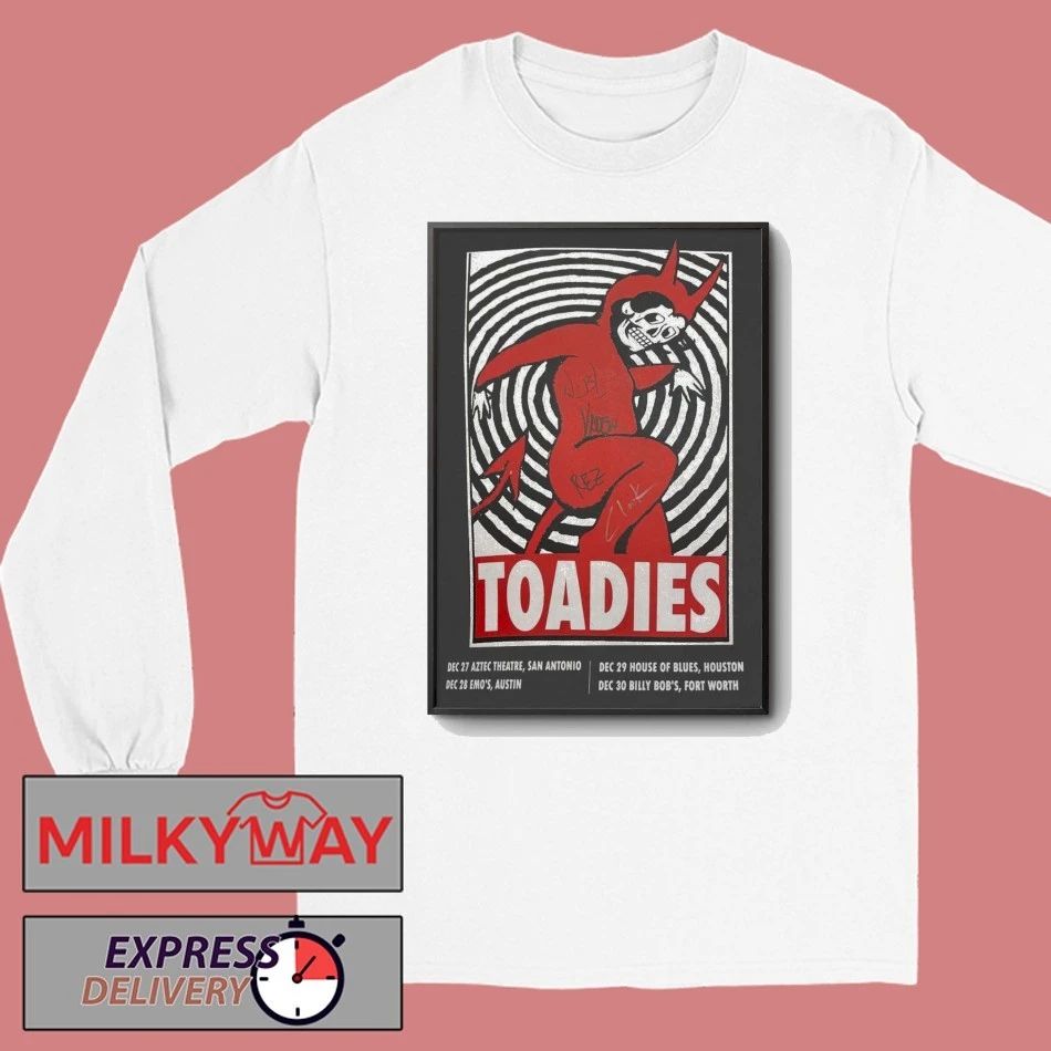 Toadies Billy Bob’s Dec 30 2025 Poster Signed shirt
