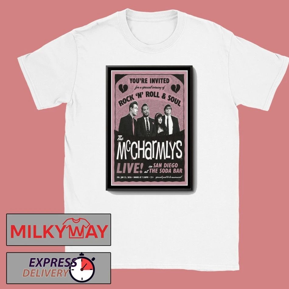 The McCharmlys The Soda Bar San Diego Poster shirt