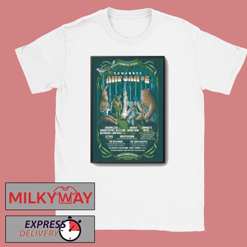 Suwannee Amp Jam 2 26-2 28 2026 Suwannee Music Park in Live Oak FL Poster shirt
