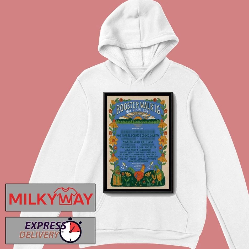 Rooster Walk 16 Pop’s Farm Martinsville, VA Poster shirt
