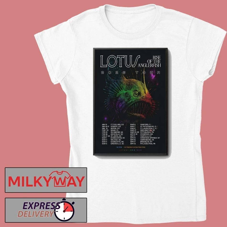 Poster Lotus Rise Of The 2026 Anglerfish Tour shirt