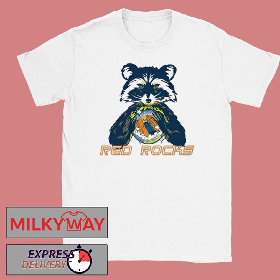Red Rocks Crystal Ball Raccoon Shirt
