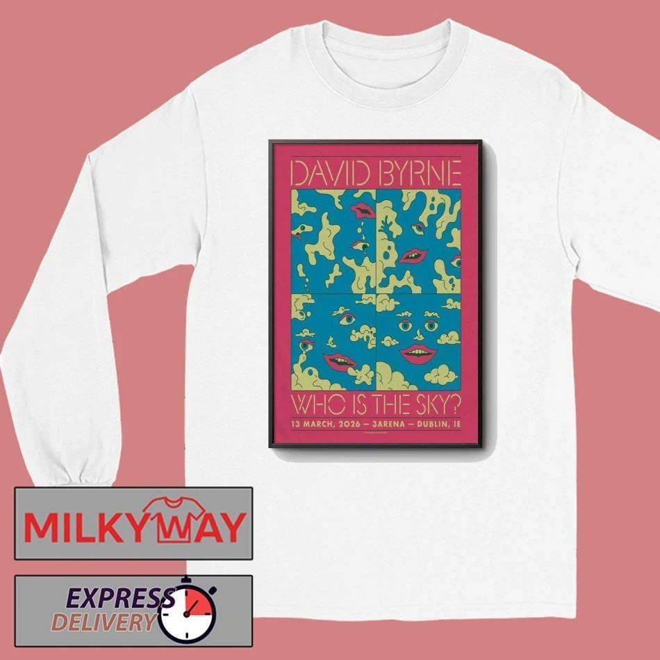 David Byrne Dublin, Ireland March 13 2026 3Arena Tour Poster shirt