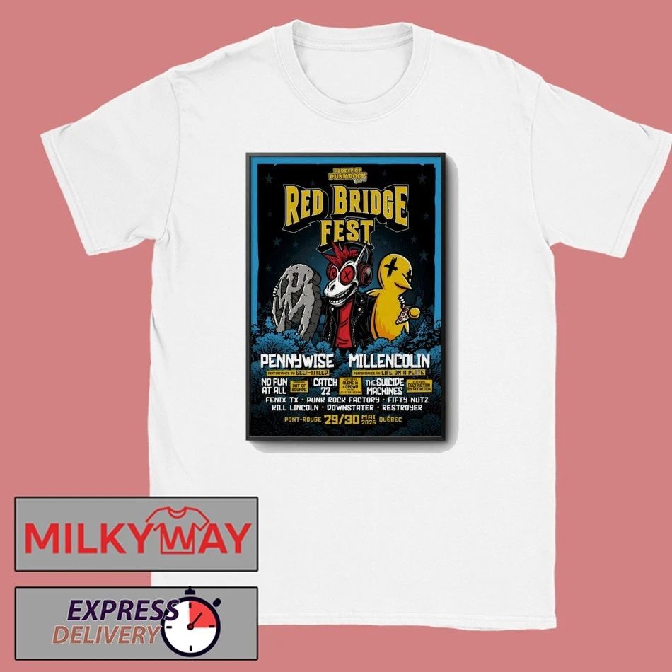 Red Bridge Fest May 29-30 2026 Pont-Rouge, Québec Poster shirt