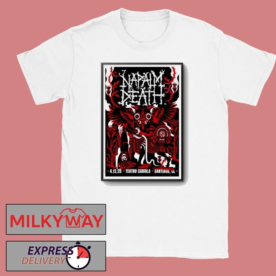 Napalm Death Teatro Cariola On Dec 4 2025 in Santiago Chile Poster shirt