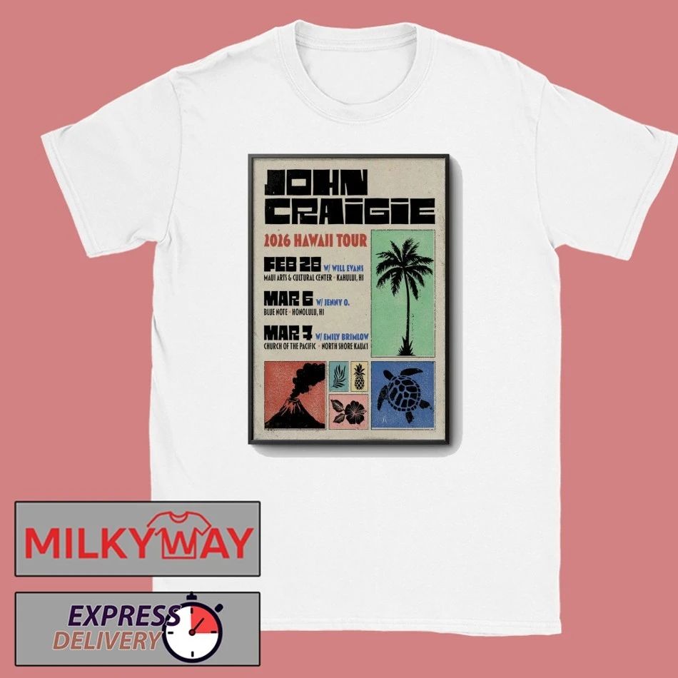 John Craigie 2026 Hawai Tour Poster shirt