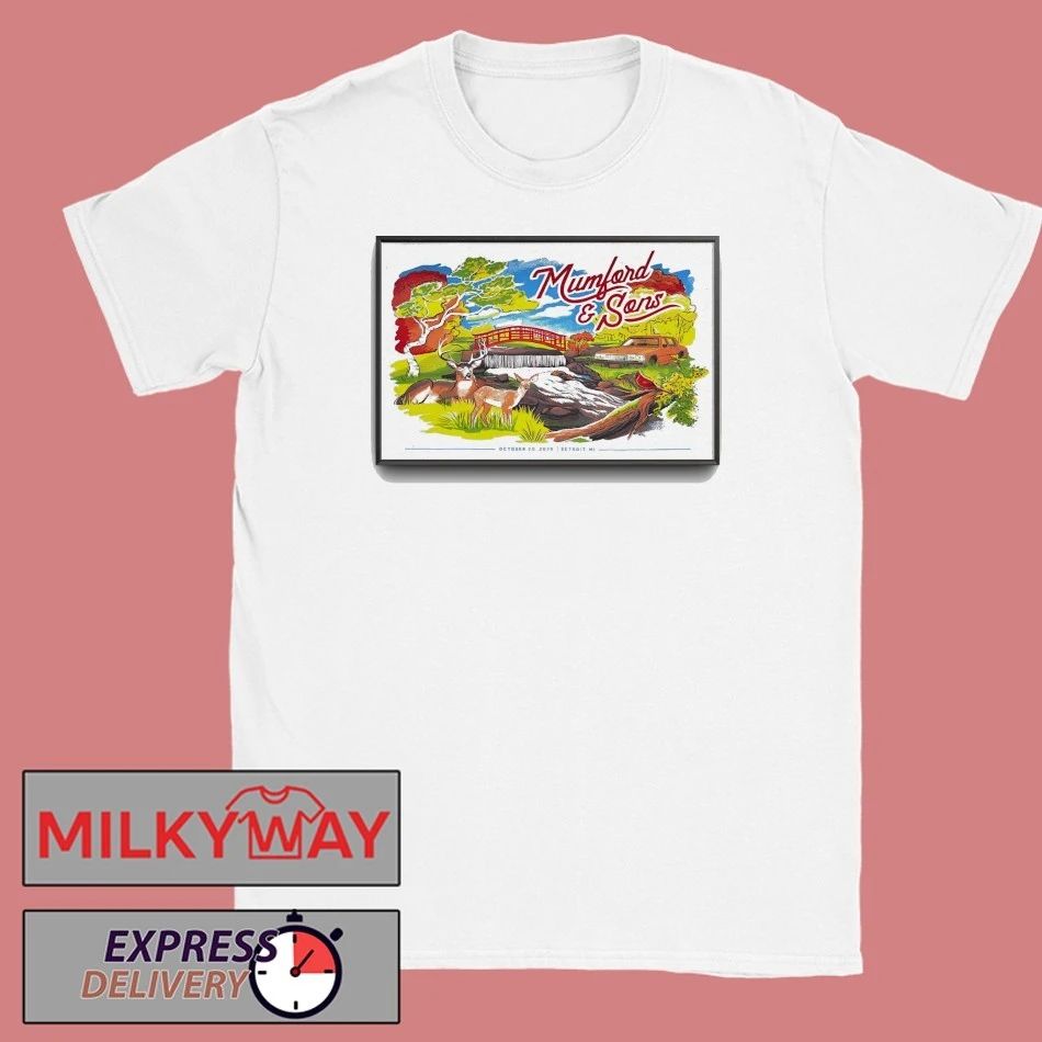 Mumford & Sons Little Caesars Arena Detroit MI Oct 20 2025 Poster shirt