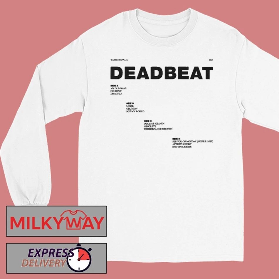 Tame Impala Deadbeat Tracklist T-Shirt