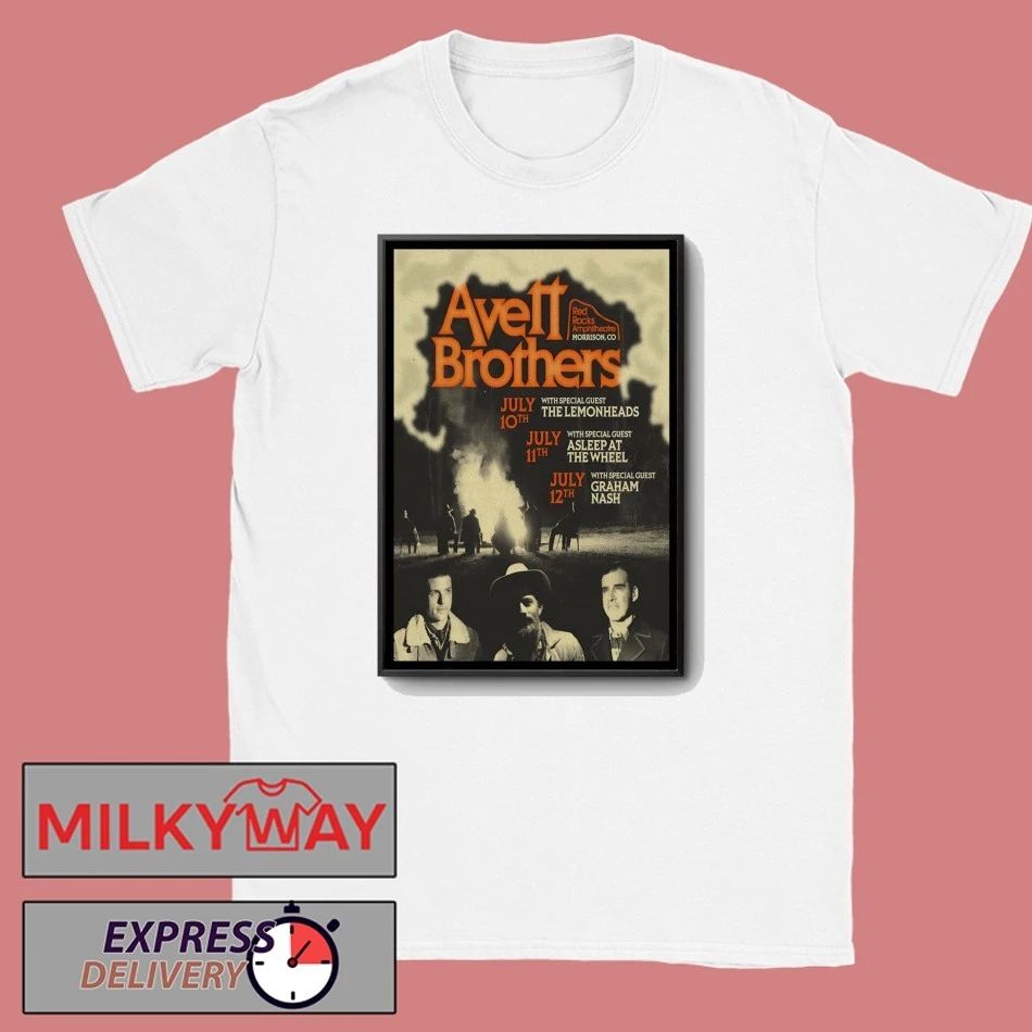 The Avett Brothers Jul 10-12 2026 Red Rocks In Morrison CO Poster shirt