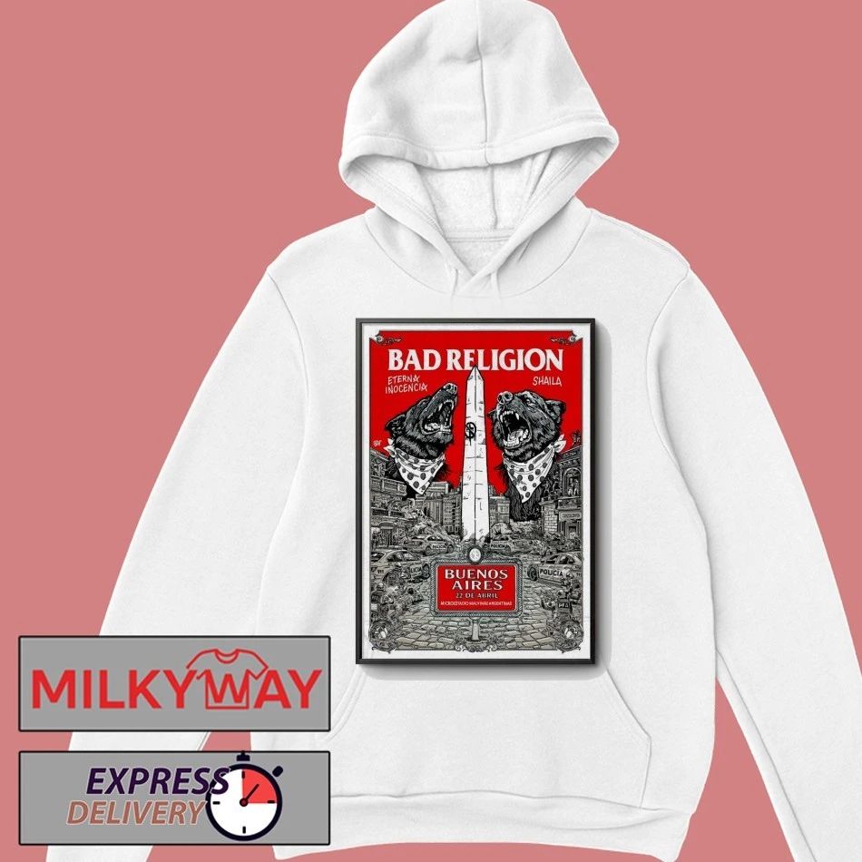 Bad Religion Buenos Aires Argentina On Apr 22 2026 Tour Poster shirt