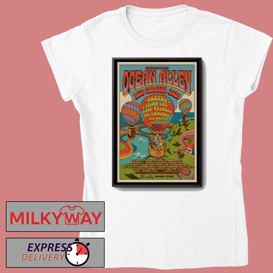 Australian Coastal 2026 OCEAN ALLEY Poster shirt