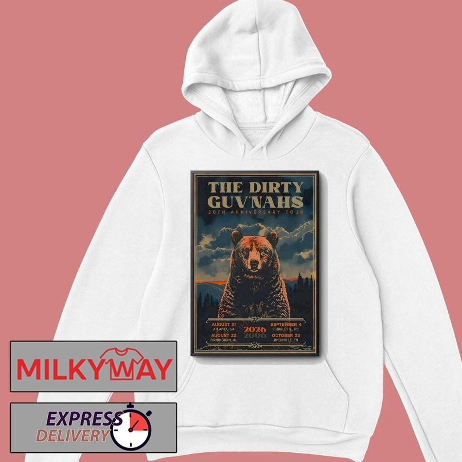 The Dirty Guv’nahs 20th Anniversary Tour 2026 Poster shirt