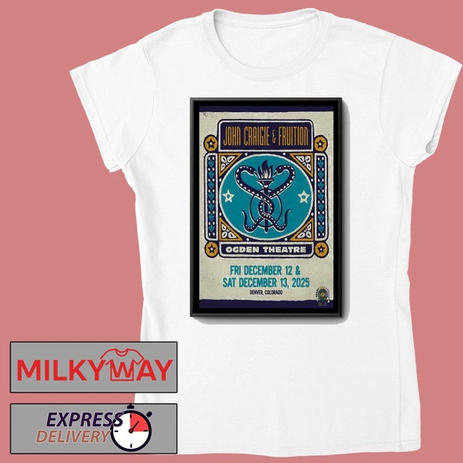 John Craigie And Fruition December 12-13 2025 Ogden Theatre Denver, CO Poster shirt