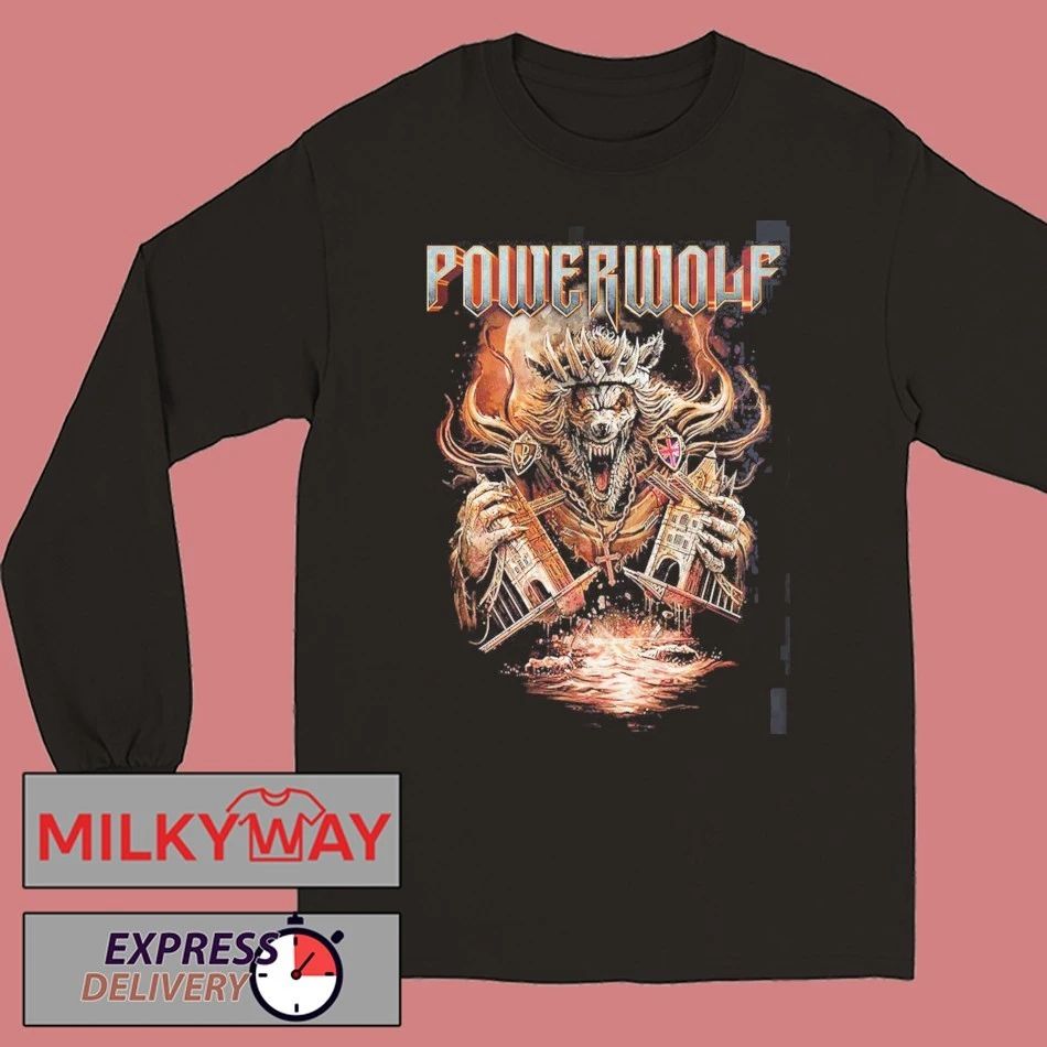 Powerwolf London UK 2026 Tour Merch Tee At OVO Arena Wembley On March 7 2026 The Wembley Metal Mass Wake Up The Wicked Tour T-Shirt