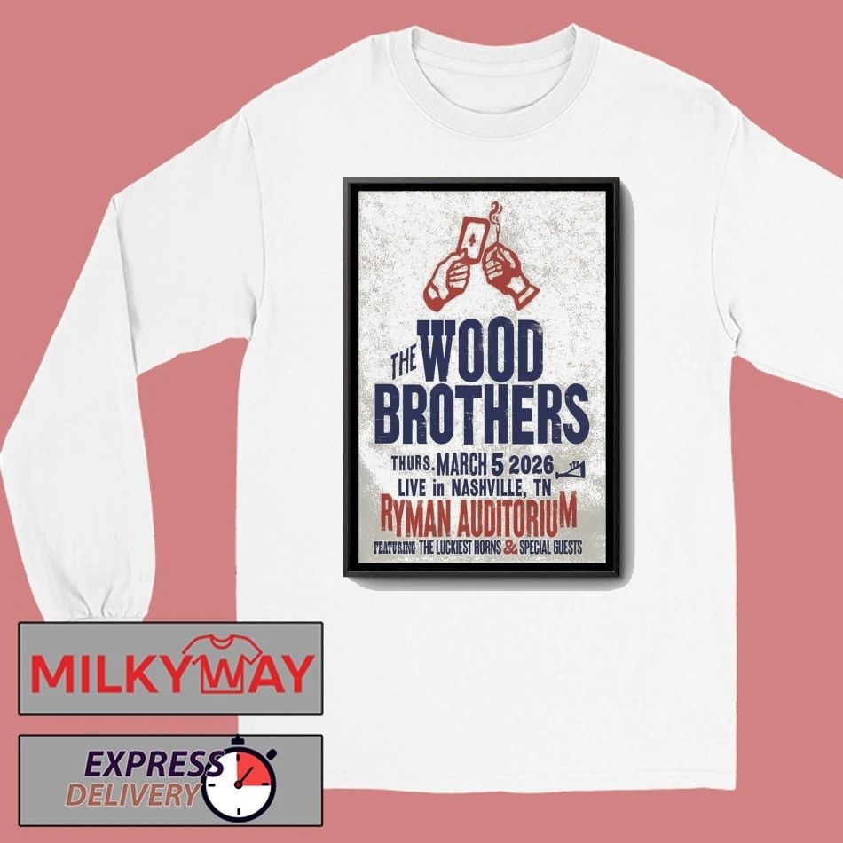 The Wood Brothers Fall Tour 2026 Ryman Auditorium Nashville Poster shirt