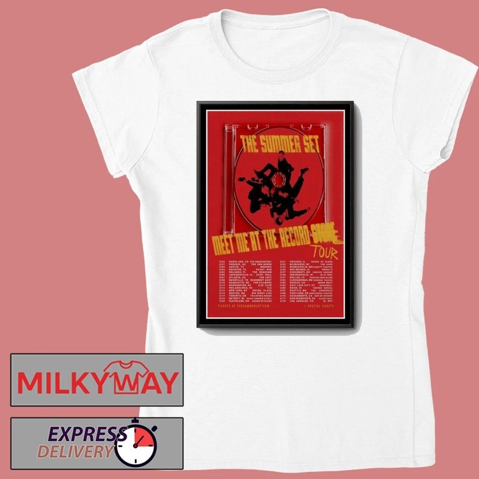 The Summer Set Meet Me At The Record Tour 2026 Poster shirt