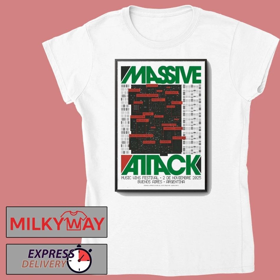 Massive Attack Nov 2 2025 2025 Music Wins Festival in Buenos Aires, Argentina Poster shirt