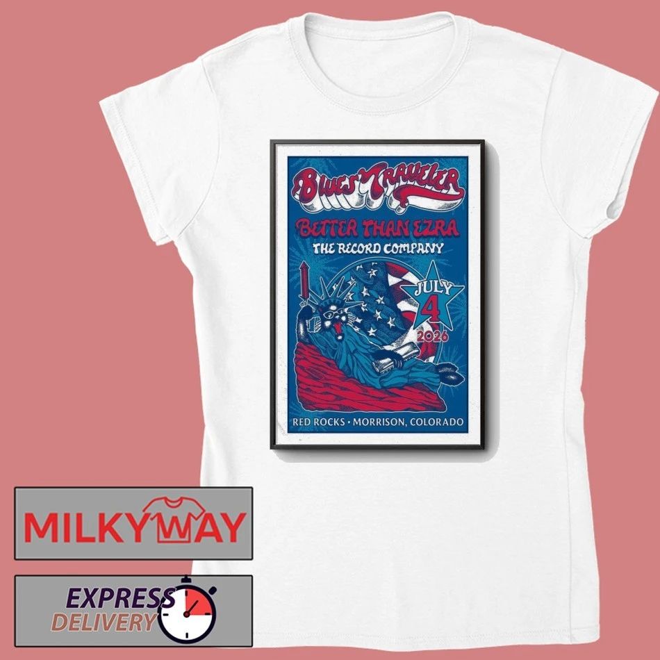 Blues Traveler Morrison, CO July 4 2026 Red Rocks Amphitheatre Tour Poster shirt
