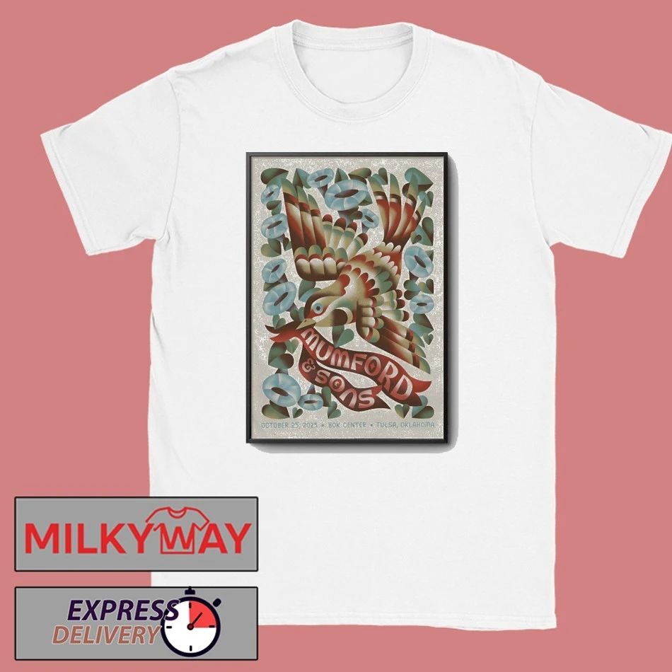 Mumford And Sons Oct 25 2025 BOK Center in Tulsa OK Poster shirt