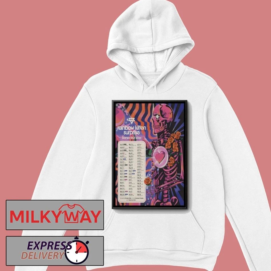 Rainbow Kitten Surprise Poster Bones Tour 26 shirt