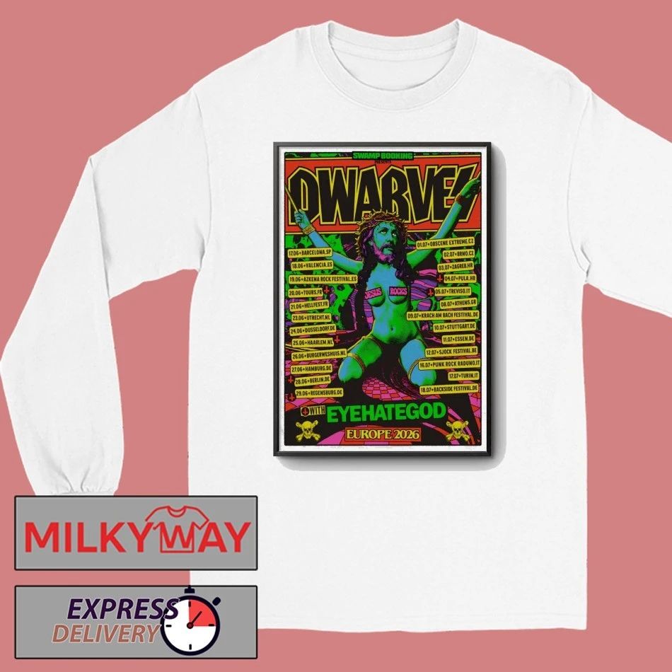 The Dwarves EU 2026 Tour Poster shirt