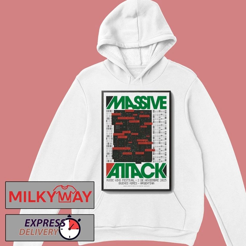 Massive Attack Music Wins Festival in Buenos Aires, Argentina Nov 2 2025 2025 Poster shirt