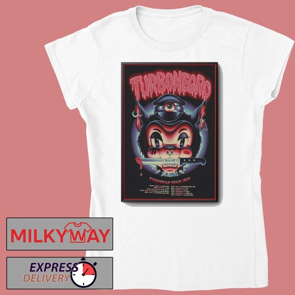 Turbonegro EU 2025 Tour Poster shirt