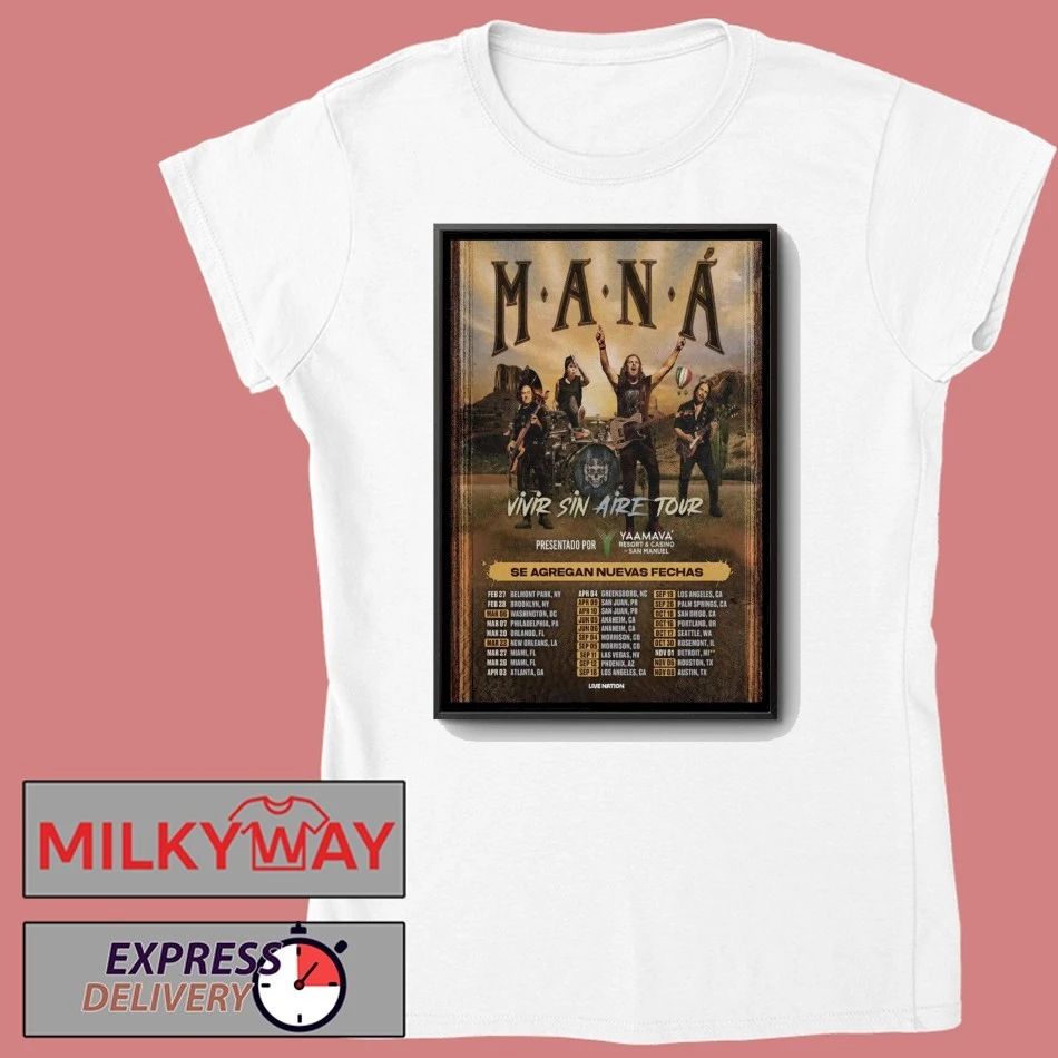 Maná Vivir Sin Aire Tour 2026 Poster shirt