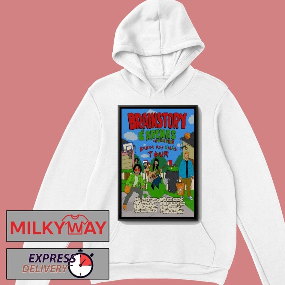 Brainstory Broke Ass Xmas 2025 Tour Poster shirt