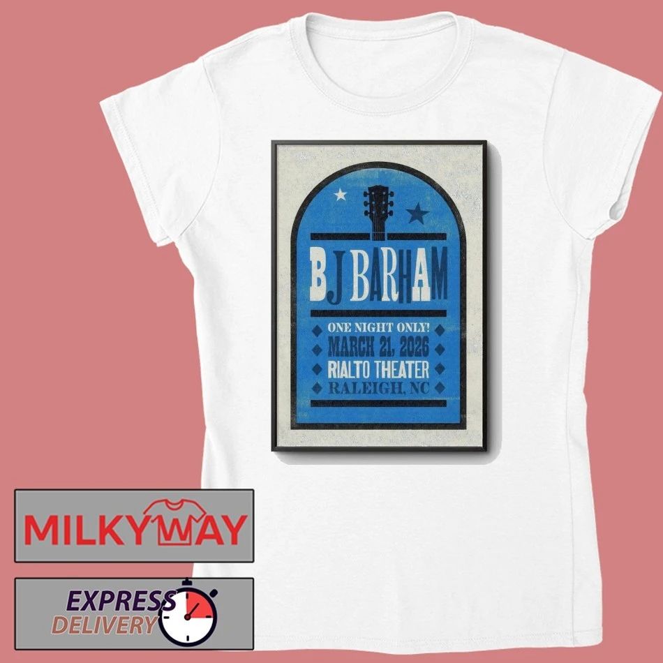 BJ Barham of American Aquarium at the Rialto Theatre in Raleigh, NC Mar 21 2026 Poster shirt
