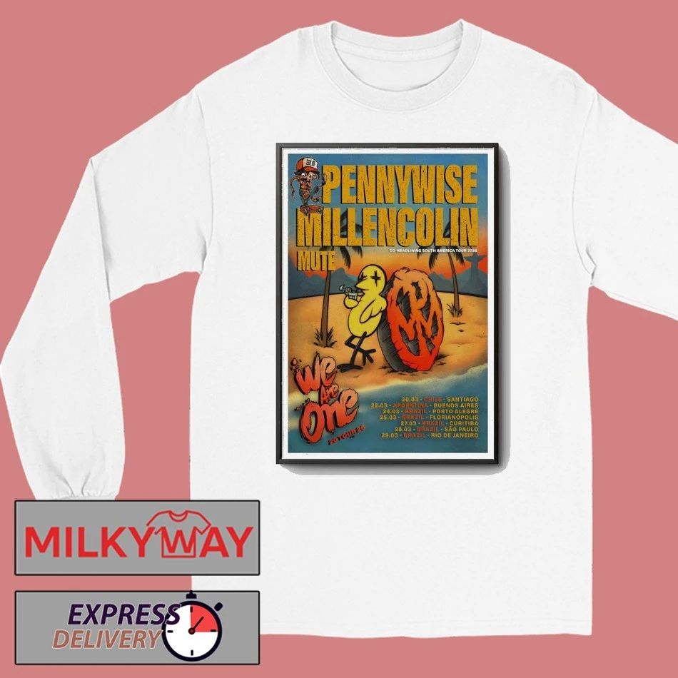 Pennywise Millencolin Co-Headlining SA Tour 2026 Poster shirt