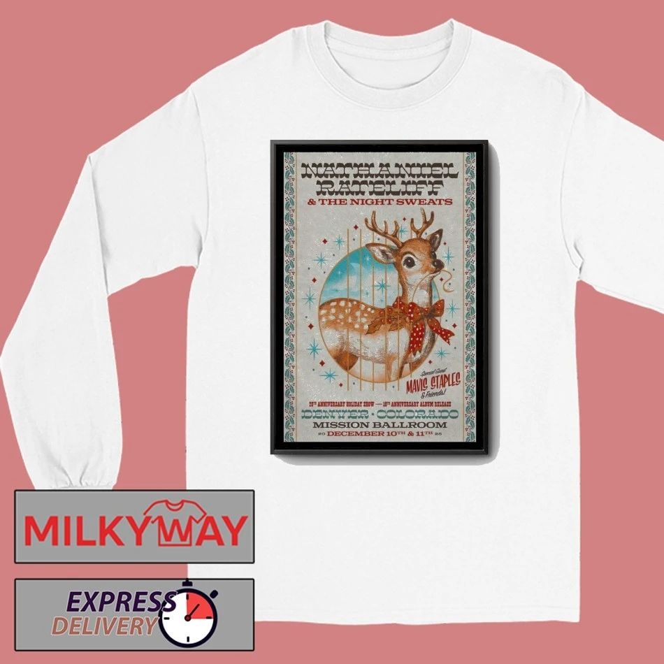 Nathaniel Rateliff Denver, CO Dec 10-11 2025 Poster shirt