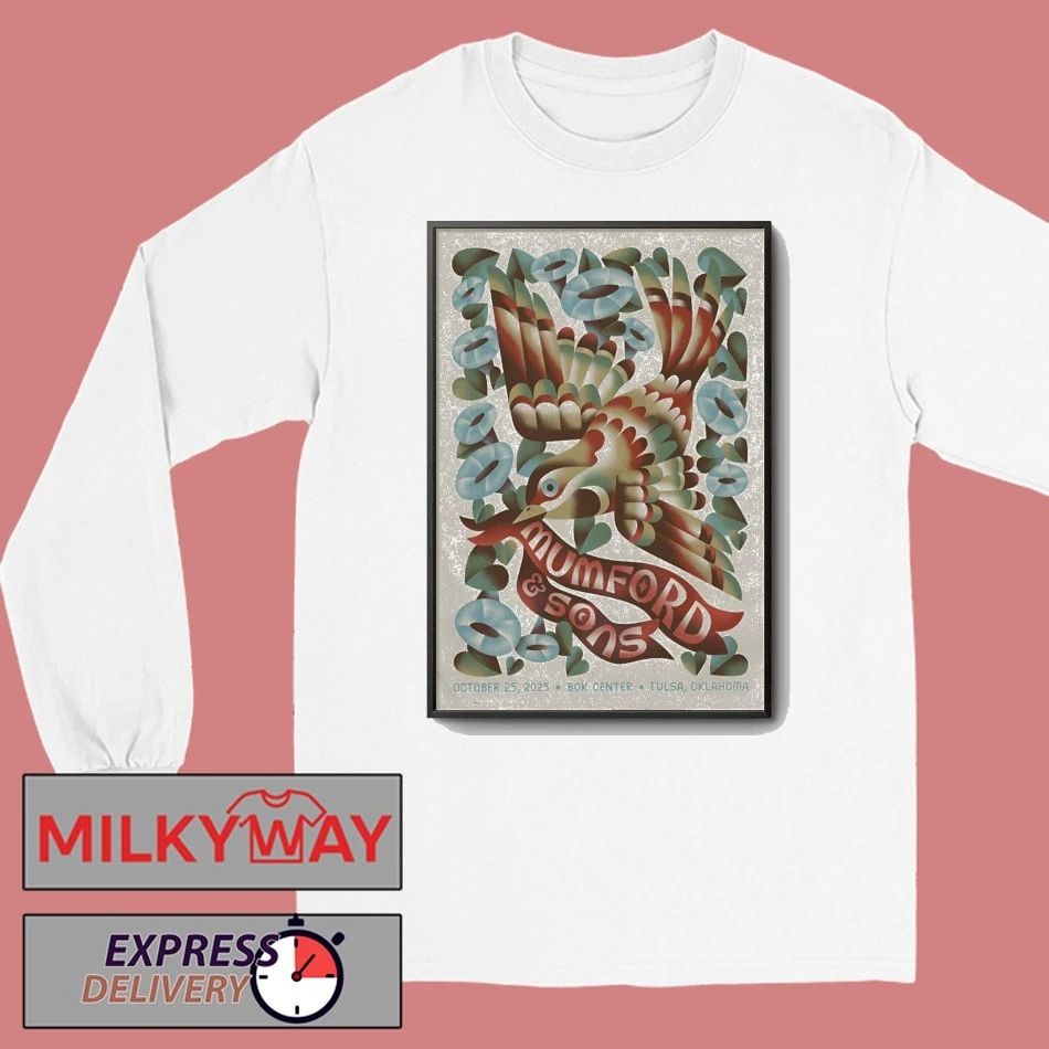 Mumford And Sons Oct 25 2025 BOK Center in Tulsa OK Poster shirt