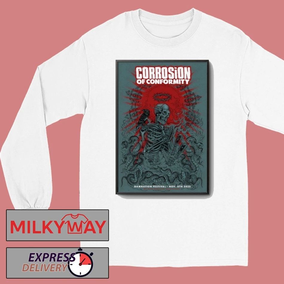 Corrosion Of Conformity Damnation Festival On Nov 8 2025 In Manchester UK Poster shirt