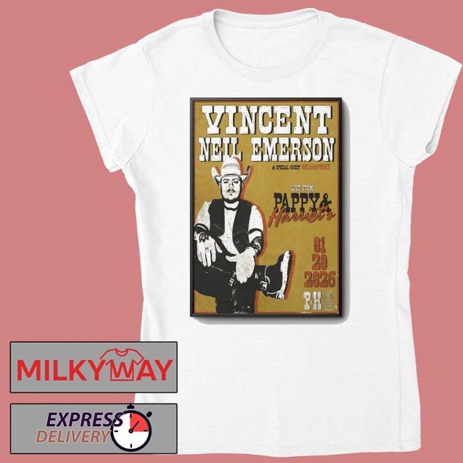 Vincent Neil Emerson Pioneertown Tour On Jan 20 2026 Poster shirt