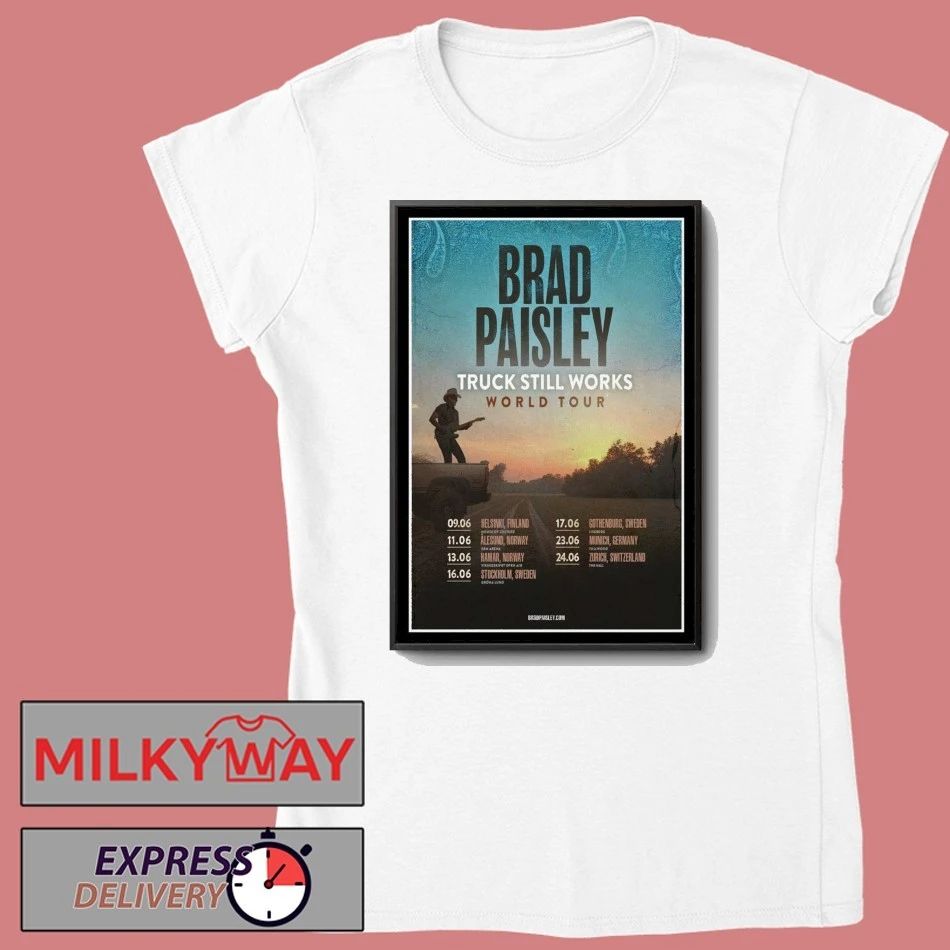 Brad Paisley The Truck Still Works World Concert 2026 Poster shirt