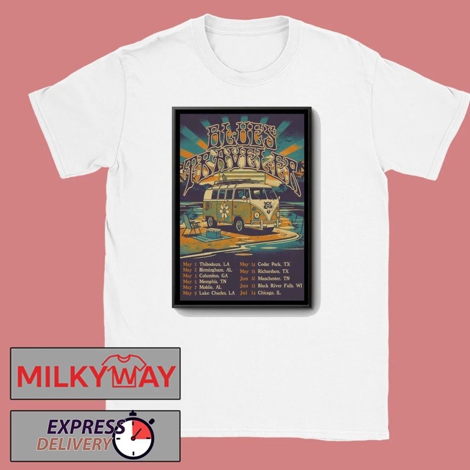 Blues Traveler Summer Tour 2026 Poster shirt