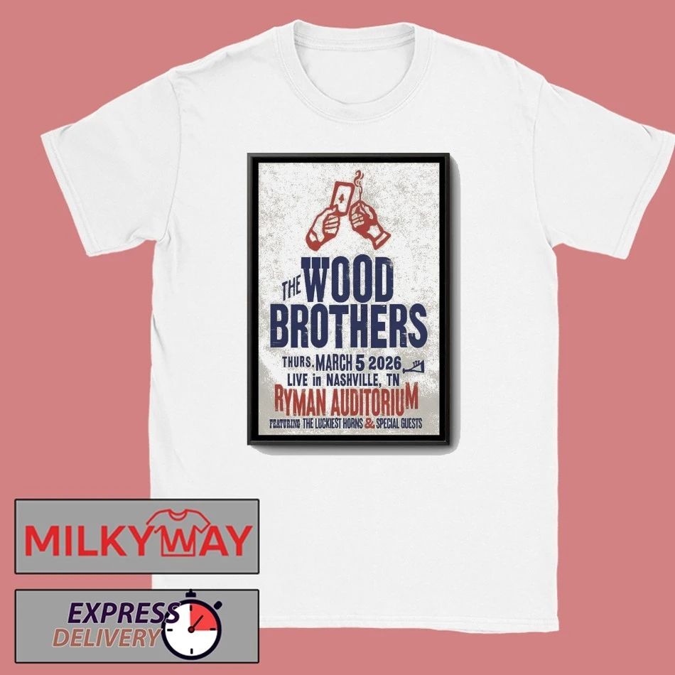 The Wood Brothers Fall Tour 2026 Ryman Auditorium Nashville Poster shirt