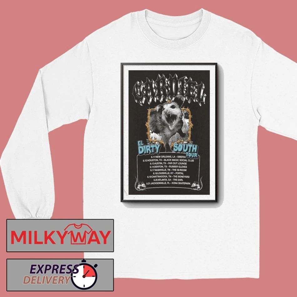 Cardiel EL Dirty South Tour 2026 Poster shirt