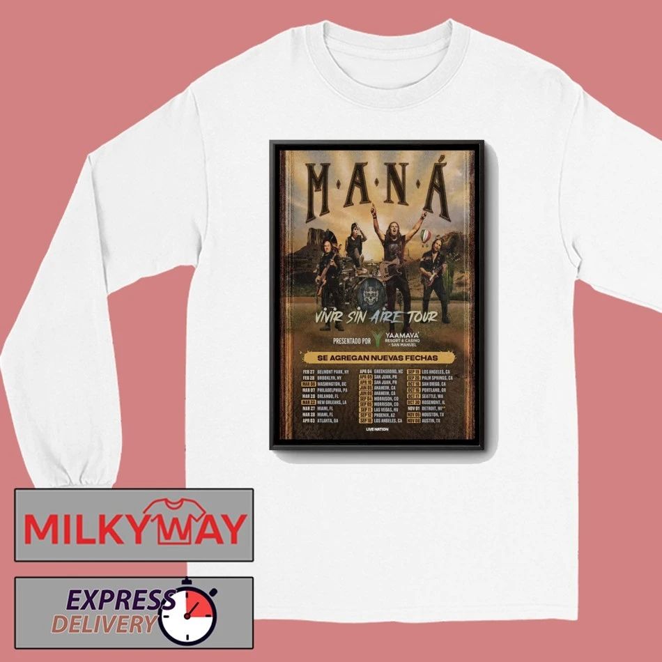 Maná Vivir Sin Aire 2026 Shows Poster shirt