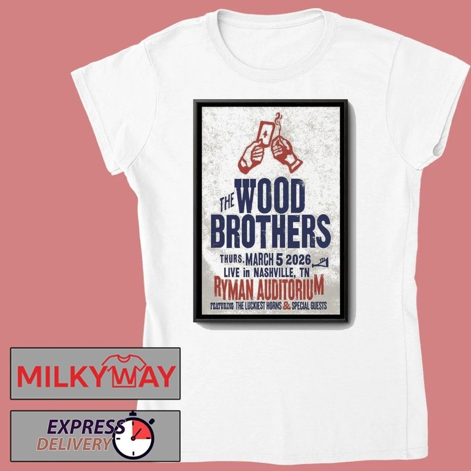The Wood Brothers Fall Tour 2026 Ryman Auditorium Nashville Poster shirt
