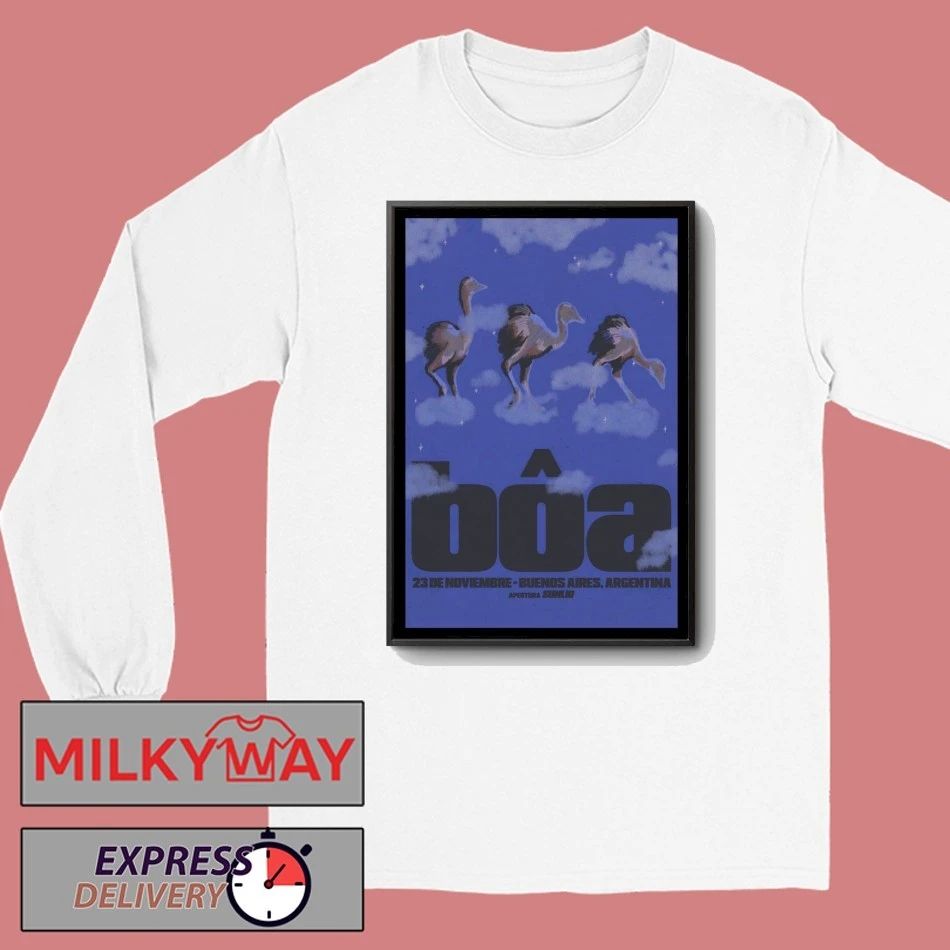 Bôa The Band Buenos Aires Argentina Nov 23 2025 Poster shirt