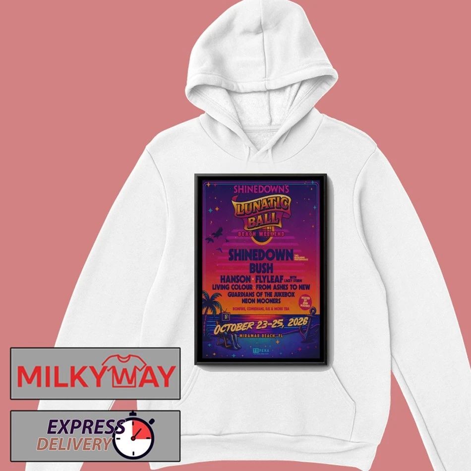 Poster Shinedown Miramar Beach, FL Tour 2026 New shirt