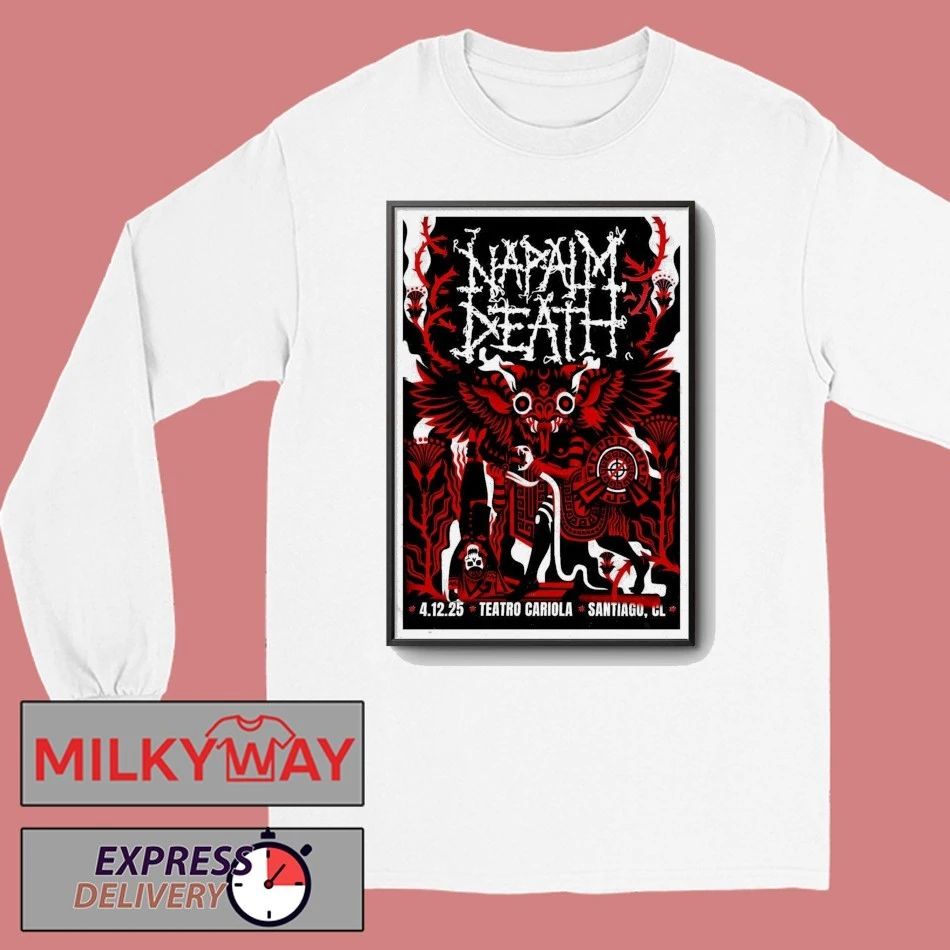 Napalm Death Teatro Cariola On Dec 4 2025 in Santiago Chile Poster shirt