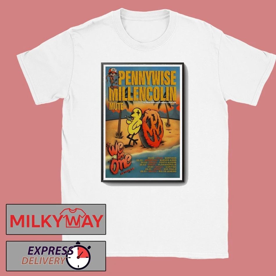 Pennywise Millencolin Co-Headlining SA Tour 2026 Poster shirt