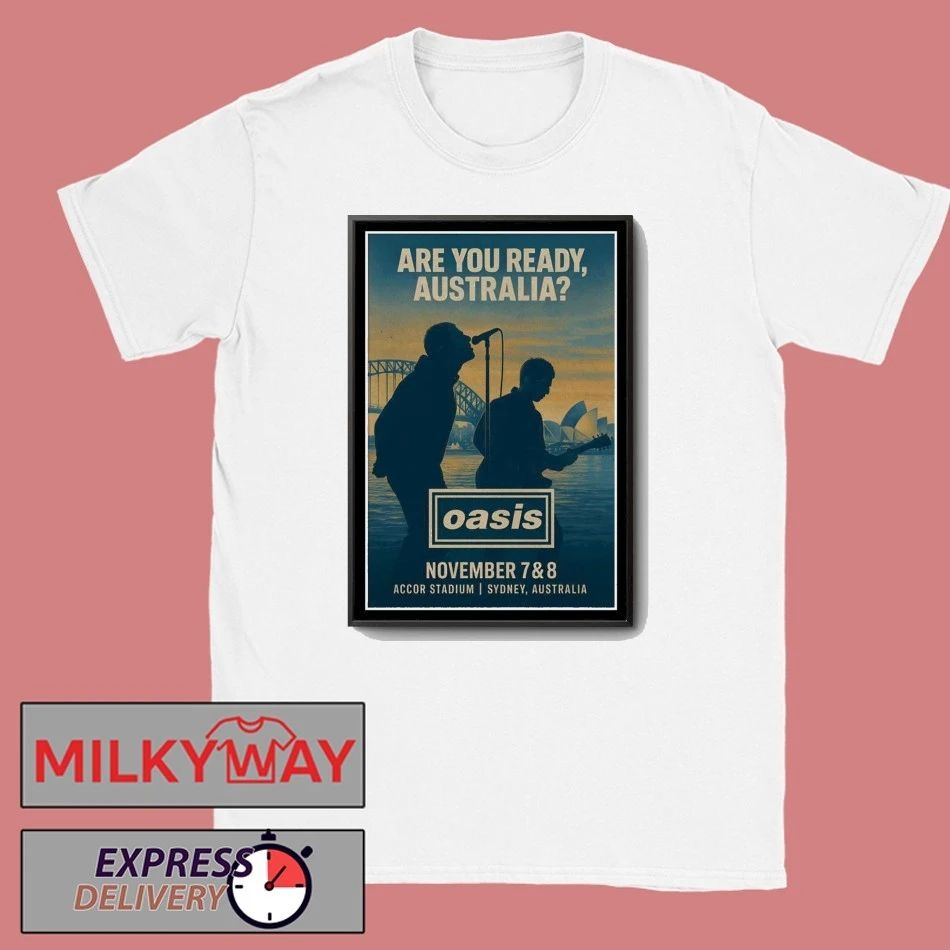 Oasis Accor Stadium, Sydney Australia New Poster shirt